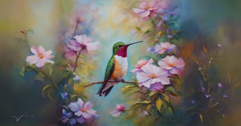 Hummingbirds Flowers