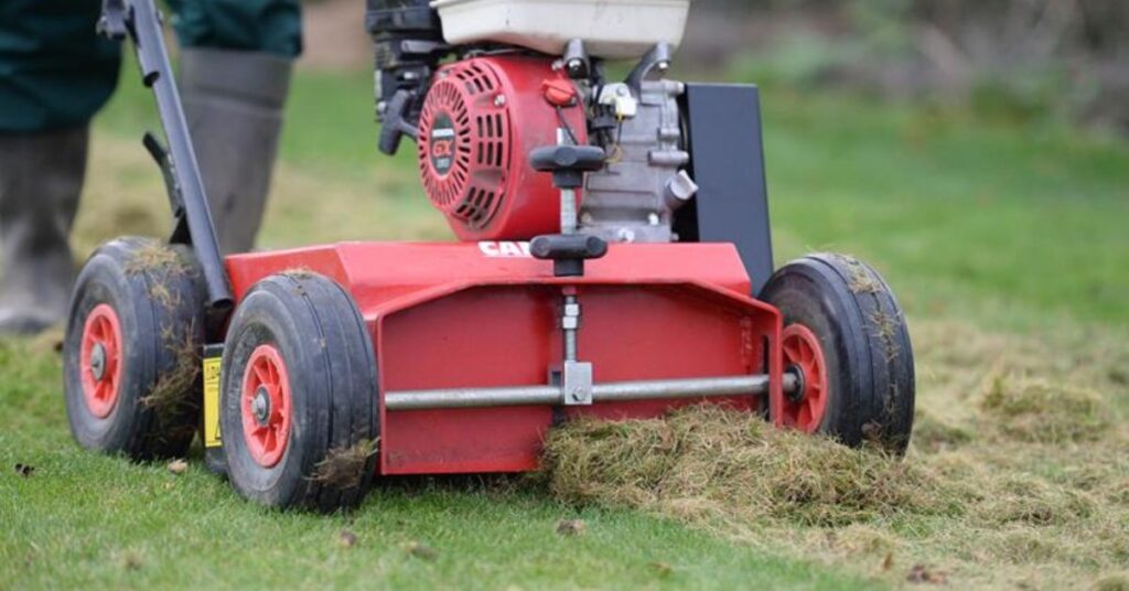 Scarifying a lawn