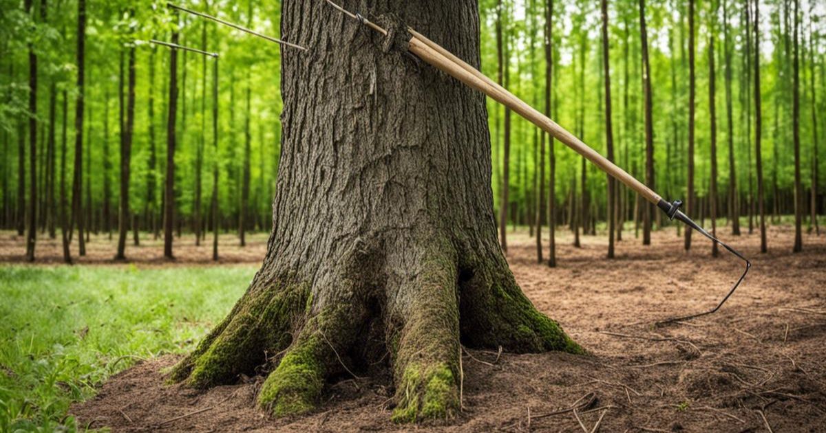 how to stake a tree that is leaning